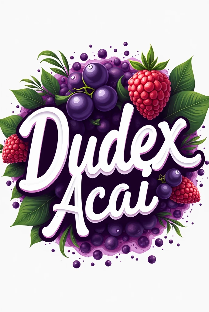 Create a logo for acai with name "Dudex Acai"