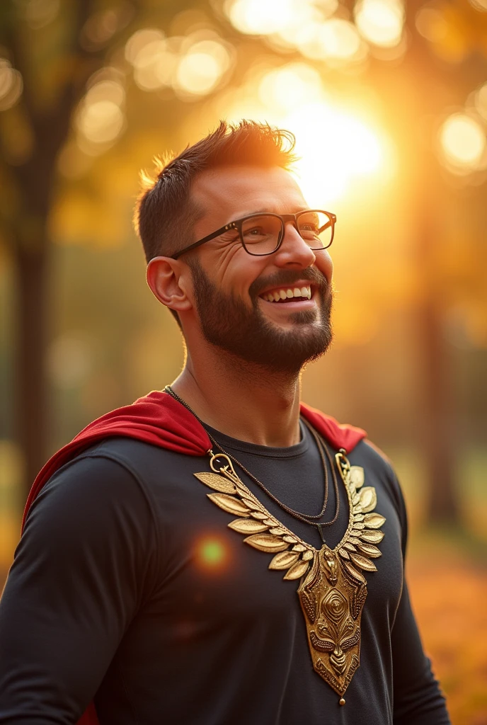Create an image with the phrase "happy fathers day" and with hero accessories, I want something amazing 