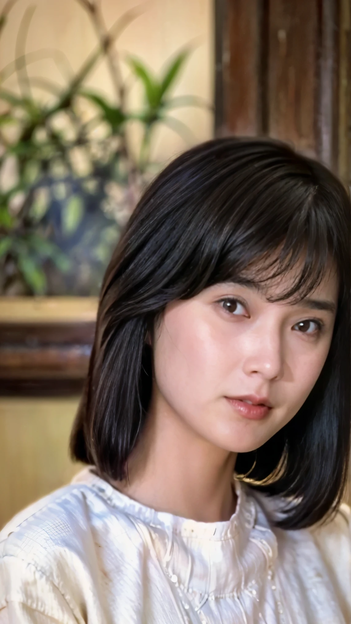 Everything modern:1.66, Cute Japanese Women Photos, smile, 20-year-old, Oil and hair palm for one-length straight hair:1.55, (photo Realistic:1.4), (hyper Realistic:1.4), (Realistic:1.3), (Smoother lighting:1.05), (Improving the quality of cinema lighting:0.9), 32K, 1 girl,20-year-oldの女の子, Realistic lighting, Backlight, The light shines on your face, Ray Tracing, (Bright light:1.2), (Improvement of quality:1.4), (Highest quality Realistic textured skin:1.4), fine grain, Detailed face,(smile:0), (Emphasis on face close-up:1.3), (Enhances the beauty of skin texture:1.1),((Extremely precise and accurate anatomy:1.0)), (Enhances the beauty of skin texture:1.1), Clean and glowing skin, mesh, thin:1.2, (Realistic:1.3), Realisticなライティング, (Smoother lighting:1.05), 32K, One Japanese woman, fine grain, Detailed face, (Film Grain:1.1),(Accentuates body lines:1.1), High resolution, Natural look, Kind eyes, Improves hair quality, Delicate light and shadow, Transparent muscles, Graceful pose, Beautiful Eyes, Sharp details, Soft light reflection, Beautiful contours, Delicate skin tone, Fine hair texture,Cute Japanese Women Photos,