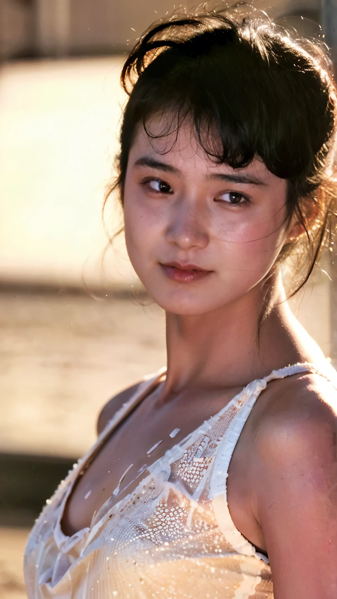 Everything modern:1.66, Cute Japanese Women Photos, smile, 20-year-old, Oil and hair palm for one-length straight hair:1.55, (photo Realistic:1.4), (hyper Realistic:1.4), (Realistic:1.3), (Smoother lighting:1.05), (Improving the quality of cinema lighting:0.9), 32K, 1 girl,20-year-oldの女の子, Realistic lighting, Backlight, The light shines on your face, Ray Tracing, (Bright light:1.2), (Improvement of quality:1.4), (Highest quality Realistic textured skin:1.4), fine grain, Detailed face,(smile:0), (Emphasis on face close-up:1.3), (Enhances the beauty of skin texture:1.1),((Extremely precise and accurate anatomy:1.0)), (Enhances the beauty of skin texture:1.1), Clean and glowing skin, mesh, thin:1.2, (Realistic:1.3), Realisticなライティング, (Smoother lighting:1.05), 32K, One Japanese woman, fine grain, Detailed face, (Film Grain:1.1),(Accentuates body lines:1.1), High resolution, Natural look, Kind eyes, Improves hair quality, Delicate light and shadow, Transparent muscles, Graceful pose, Beautiful Eyes, Sharp details, Soft light reflection, Beautiful contours, Delicate skin tone, Fine hair texture,Cute Japanese Women Photos,