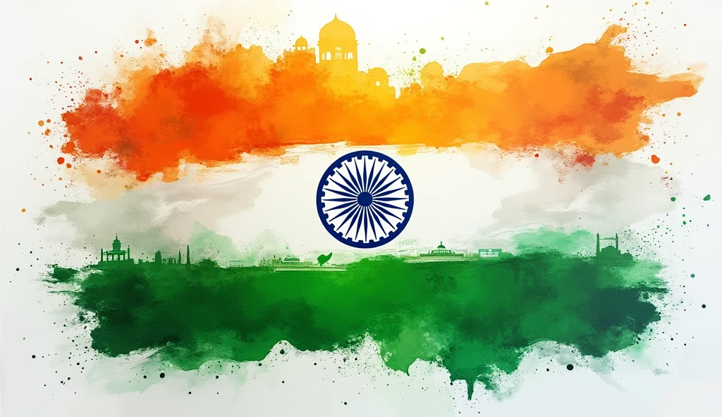 Make a detailed image on independence day of india
