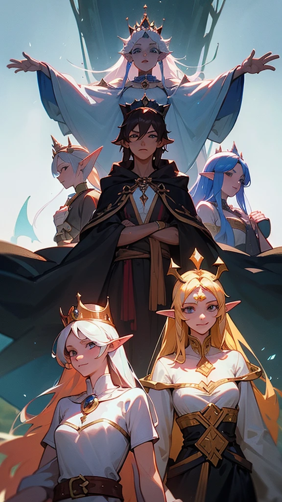 The union of the four queens of the kingdoms, Kingdom 1 is the Elf Kingdom, Kingdom 2 is the Demon Kingdom, Kingdom 3 is the Fairy Kingdom, Kingdom 4 is the Human Kingdom.