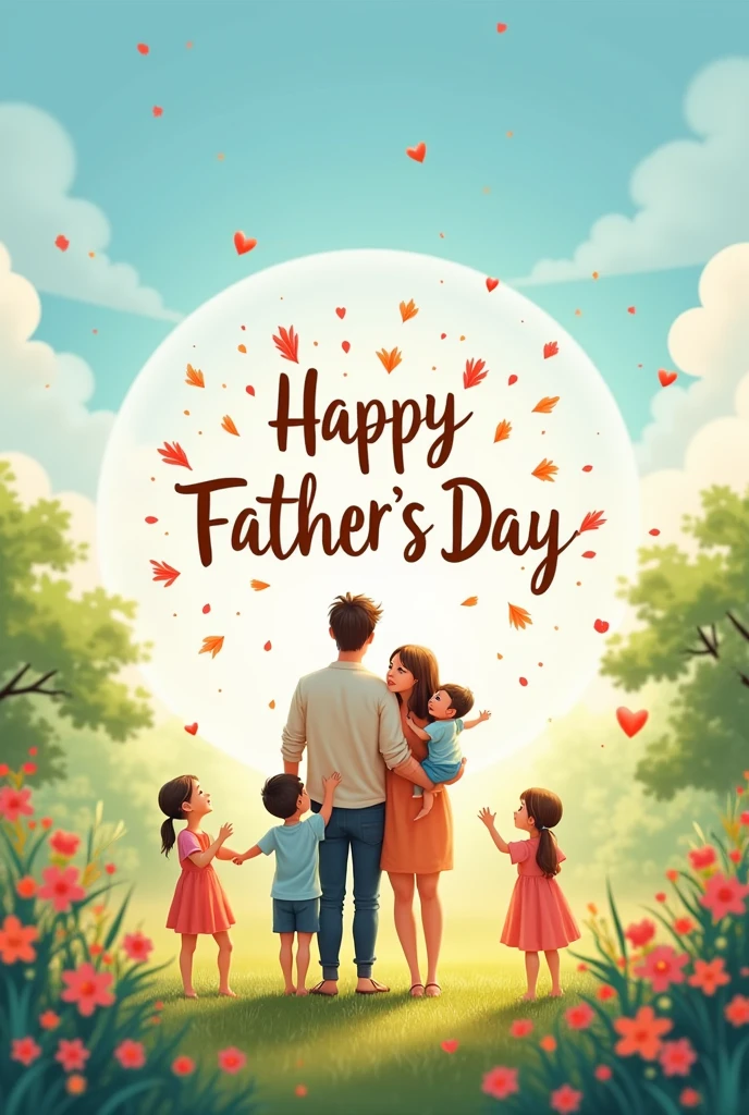 Create an image with the phrase "happy fathers day" At the center