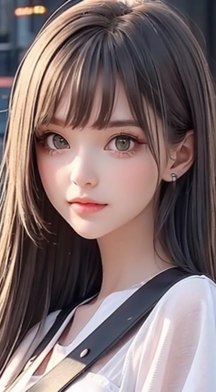street,(Keisan:1.5), close, masterpiece, Highest quality, Original photo, Realistic, face, Big Breasts, Pink gauze slip dress, Unbelievably ridiculous, beautiful girl, cute, long hair of bright yellow color, Short suspenders, Depth of written boundary, High resolution, Hyper Detail, The finer details, Very detailed, Very detailed eyes and face, Sharp pupils, Realistic pupils, Sharp focus, Cinema Lighting,