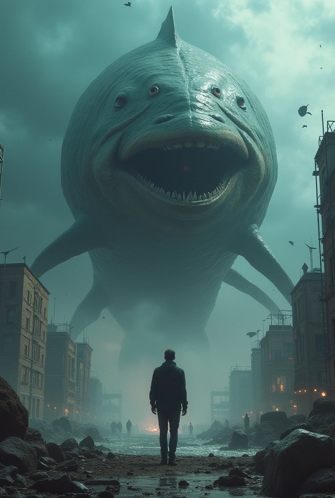 A Schools of fish swim through the streets, and a giant sea creature guards a hidden treasure.