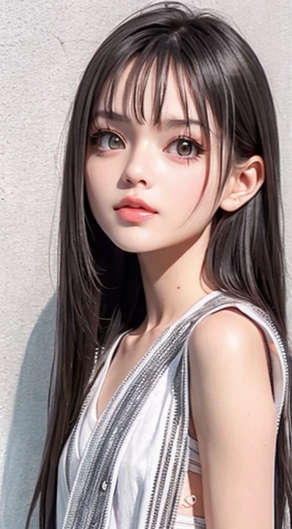 street,(Keisan:1.5), close, masterpiece, Highest quality, Original photo, Realistic, face, Pink gauze slip dress, Unbelievably ridiculous, beautiful girl, cute, long hair of bright yellow color, Short suspenders, Depth of written boundary, High resolution, Hyper Detail, The finer details, Very detailed, Very detailed eyes and face, Sharp pupils, Realistic pupils, Sharp focus, Cinema Lighting,