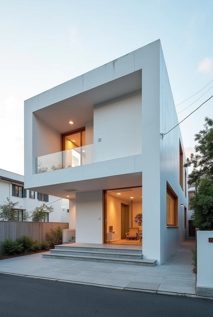 (photorealism:1.2), House, parametric introspective modern architecture Kengo kuma style, city, white concrete, exterior, warm, attractive, exterior shot, Photography, digital slr camera, pintrest, High Definition, perspective