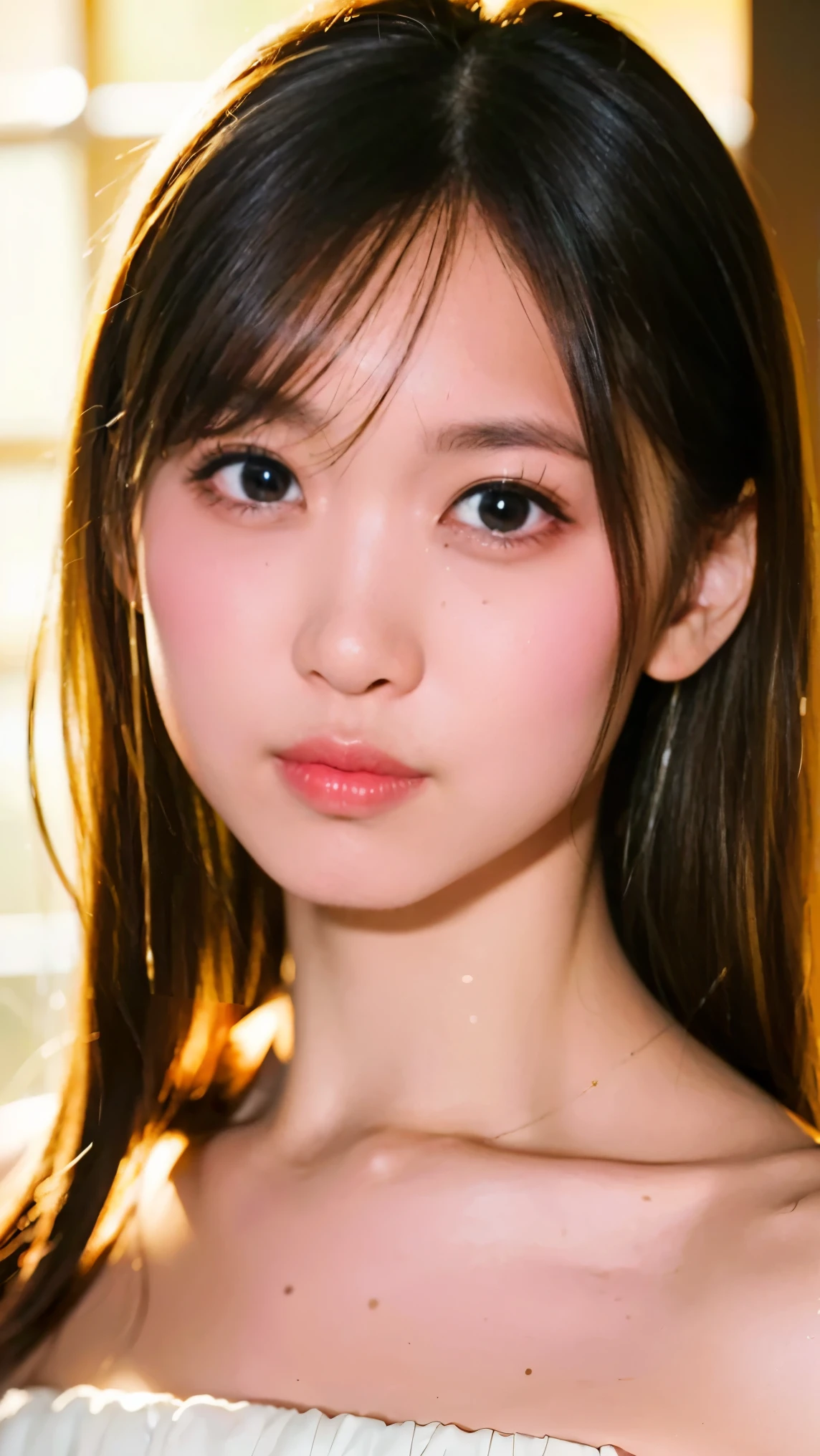 Everything modern:1.66, Cute Japanese Women Photos, smile, 20-year-old, Oil and hair palm for one-length straight hair:1.55, (photo Realistic:1.4), (hyper Realistic:1.4), (Realistic:1.3), (Smoother lighting:1.05), (Improving the quality of cinema lighting:0.9), 32K, 1 girl,20-year-oldの女の子, Realistic lighting, Backlight, The light shines on your face, Ray Tracing, (Bright light:1.2), (Improvement of quality:1.4), (Highest quality Realistic textured skin:1.4), fine grain, Detailed face,(smile:0), (Emphasis on face close-up:1.3), (Enhances the beauty of skin texture:1.1),((Extremely precise and accurate anatomy:1.0)), (Enhances the beauty of skin texture:1.1), Clean and glowing skin, mesh, thin:1.2, (Realistic:1.3), Realisticなライティング, (Smoother lighting:1.05), 32K, One Japanese woman, fine grain, Detailed face, (Film Grain:1.1),(Accentuates body lines:1.1), High resolution, Natural look, Kind eyes, Improves hair quality, Delicate light and shadow, Transparent muscles, Graceful pose, Beautiful Eyes, Sharp details, Soft light reflection, Beautiful contours, Delicate skin tone, Fine hair texture,Cute Japanese Women Photos,