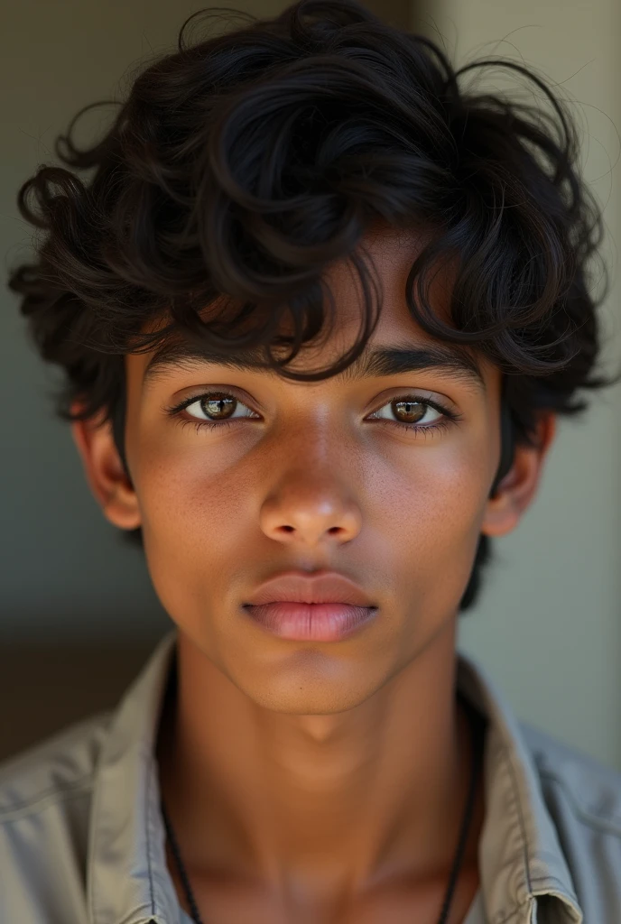 Young tall fair curly  hair indian boy