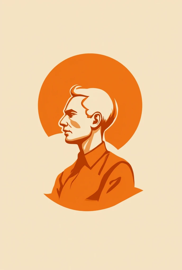Simple and cool orange logo。The theme is honest politics and politics for citizens。