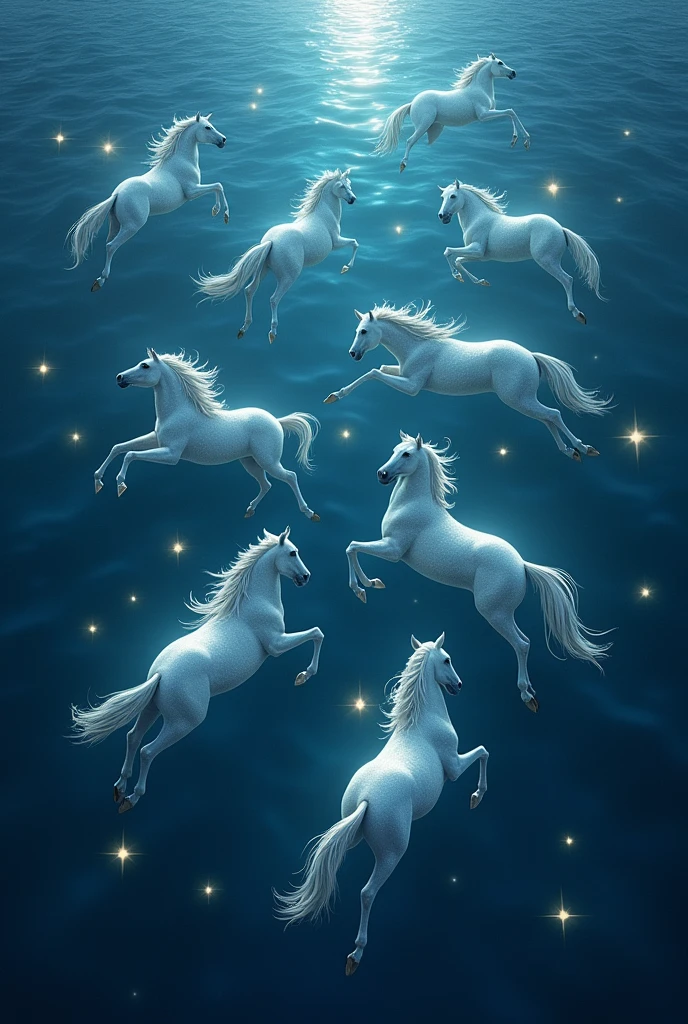 Seven horse in the sea with seven stars


