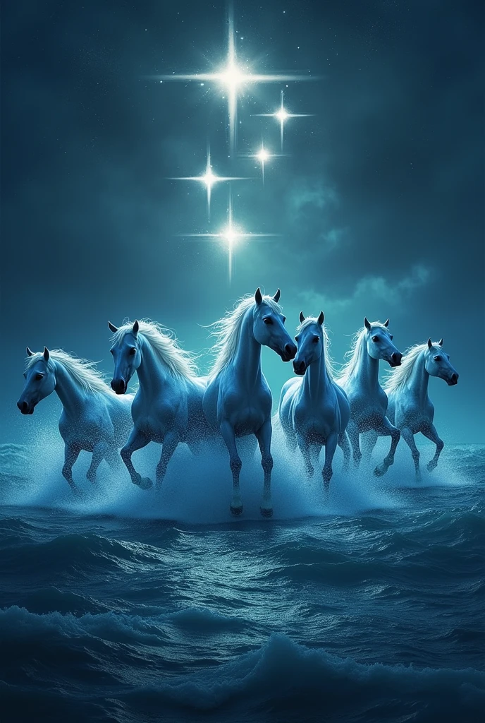 Seven horse in the sea with seven stars