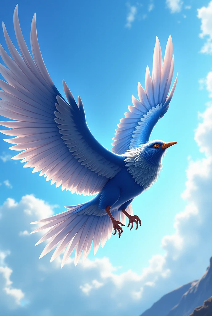 Imagine a bird flying