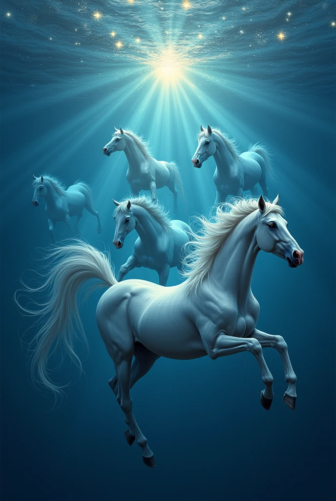 Seven horse in the sea with seven stars
