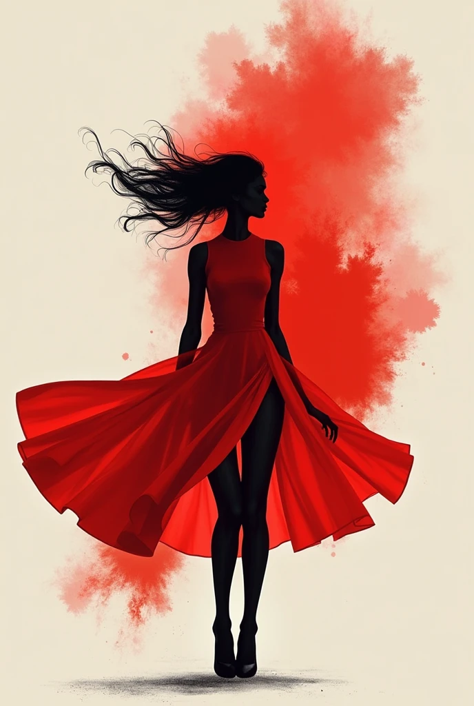 Design a series of marketing materials, such as business cards, brochures, and social media posts, featuring the red figure as the central theme. Focus on maintaining a cohesive and striking visual identity."
"Create a promotional flyer for a fashion brand that uses the red figure as the main graphic element, emphasizing bold and modern design."