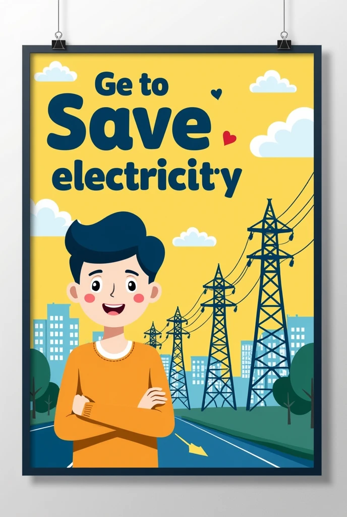 Poster on save electricity