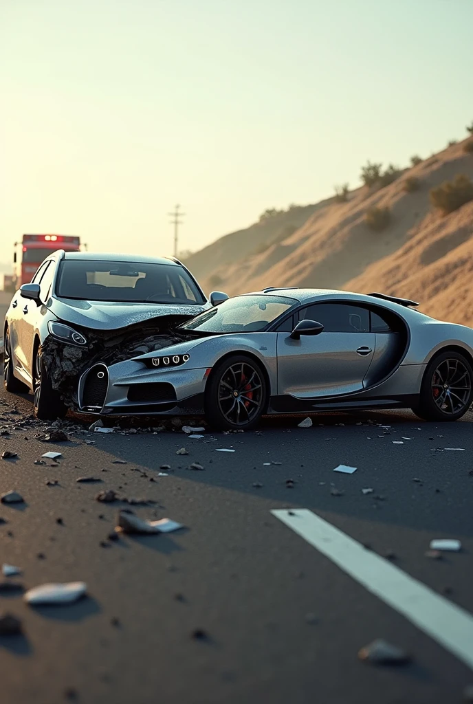 nissan versa 2014 vs bugatti is destroyed