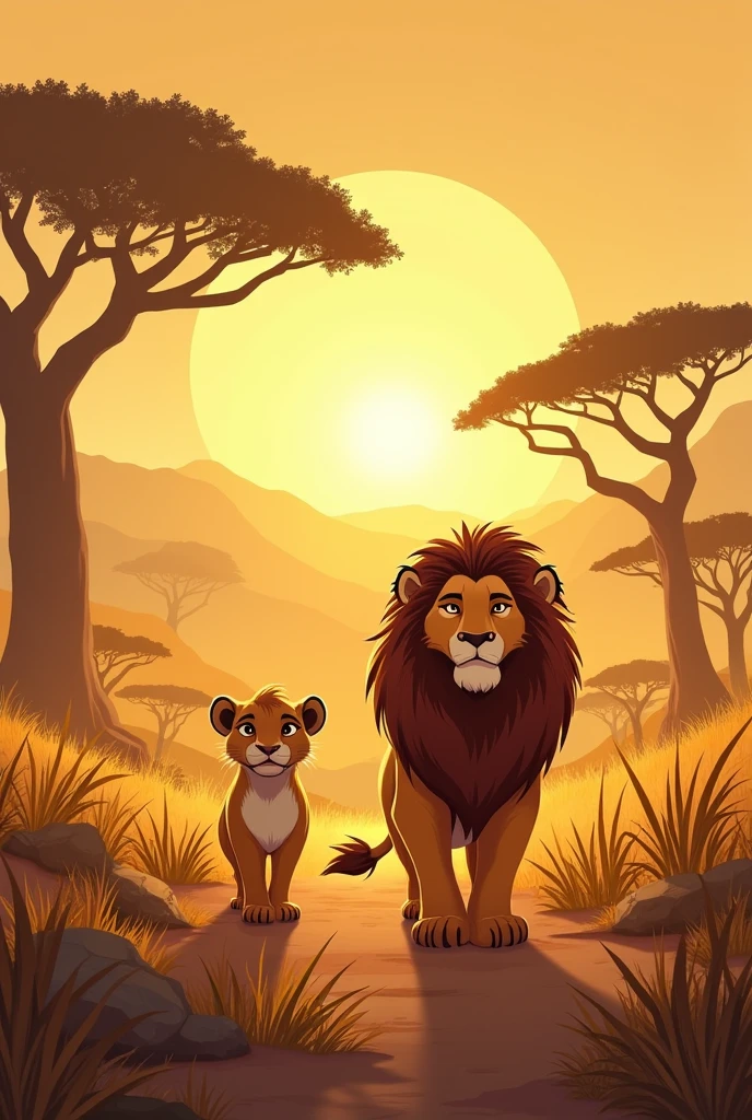 Title: The Roaring Brotherhood
Once upon a time in the vast savannah of Zamboor, there lived two lion brothers named Leo and Lenny. Leo was the elder, strong and majestic, with a thick golden mane that flowed like the sun’s rays. Lenny, the younger brother, was smaller, fluffier, and had a mischievous twinkle in his deep brown eyes. Though they were different in size and strength, they shared an unbreakable bond and an adventurous spirit that made their days in the savannah unforgettable.
One sunny morning, as golden rays spilled across the savannah, Leo and Lenny were lounging under the shade of a baobab tree, dreaming of their next adventure.
“I heard there’s a hidden waterfall at the edge of the Great Valley,” Leo announced, his voice resonating like distant thunder. “They say it sparkles like diamonds in the sunlight!”
Lenny’s eyes lit up. “Let’s go find it! Imagine all the fun we could have splashing in the water!”
Without missing a beat, the brothers set off, their hearts racing with excitement. They climbed over rocky hills, dashed through tall grass, and even made friends with a curious gazelle named Gina who offered them directions.
As they approached the Great Valley, the sounds of rushing water grew louder, filling their ears with delightful anticipation. “We’re almost there!” Lenny shouted, bounding ahead.
Suddenly, Leo stopped dead in his tracks. “Wait, Lenny!” he cautioned. “We need to be careful. There are rumors of a fearsome crocodile lurking near the waterfall.”
“But I want to see it!” Lenny insisted, his excitement bubbling over, making him forget the caution instilled in him by his brother.
“Let’s think this through. How about we sneak around and take a look first?” Leo suggested, using his experience as the older brother to guide Lenny.
They stealthily approached the waterfall, hiding behind large rocks. When they got their first glimpse, their mouths dropped open in awe. The waterfall cascaded down the rocks, showering a pristine pool