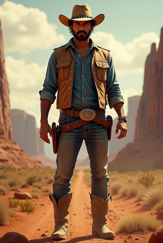 Thalapathy Vijay in Clint Eastwood cowboy look