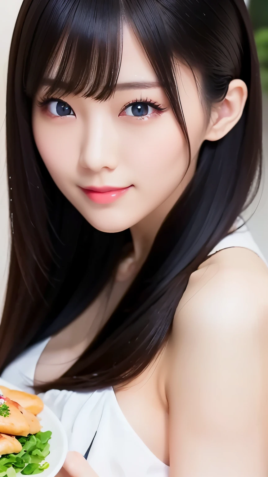 Masterpiece(1.4),Highest quality(1.5),Highest quality,8k、16K,wallpaper,Ultra-high resolution,Extremely detailed,Japanese,Beauty,sexy,glamorous,Perfect Style,maid,(Serving food at the table),