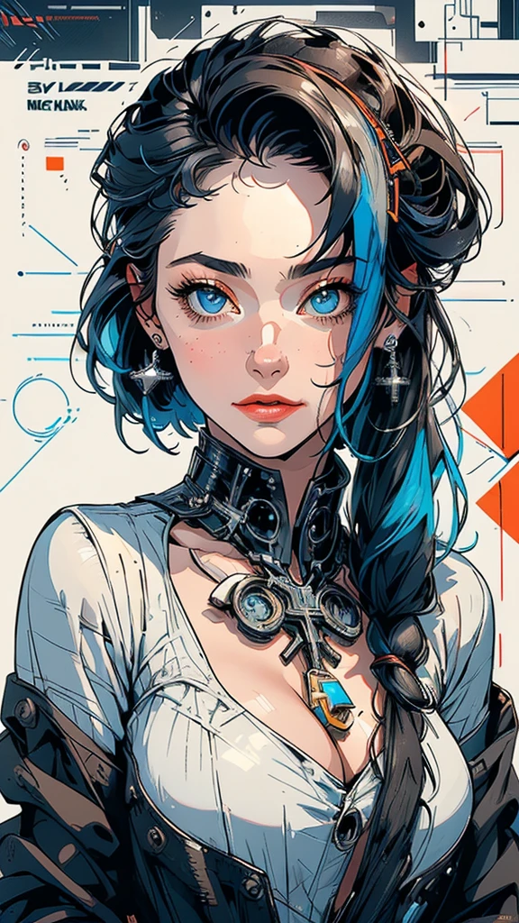 (((masterpiece, highest quality))),(((solo:1.2))),(((1girl:1.2))),32k wallpaper, very detailed, poster, vintage science fiction,(((((geometric cinematic movie poster))))), (bauhaus), shape,(((abstract))),(mid century modern),movie poster,(((((portfolio))))),(((((Close-up))))),(((((bust up))))),((((more various angle)))),(((highlight))),((((heterochromia)))),(((complete. detailed face))),(((Extremely talented))),(((((most complecated machine))))),(Cleavage),(((((unlimited mechanic Workaholic))))),(((Absolutely detailed Mighty machines background)))