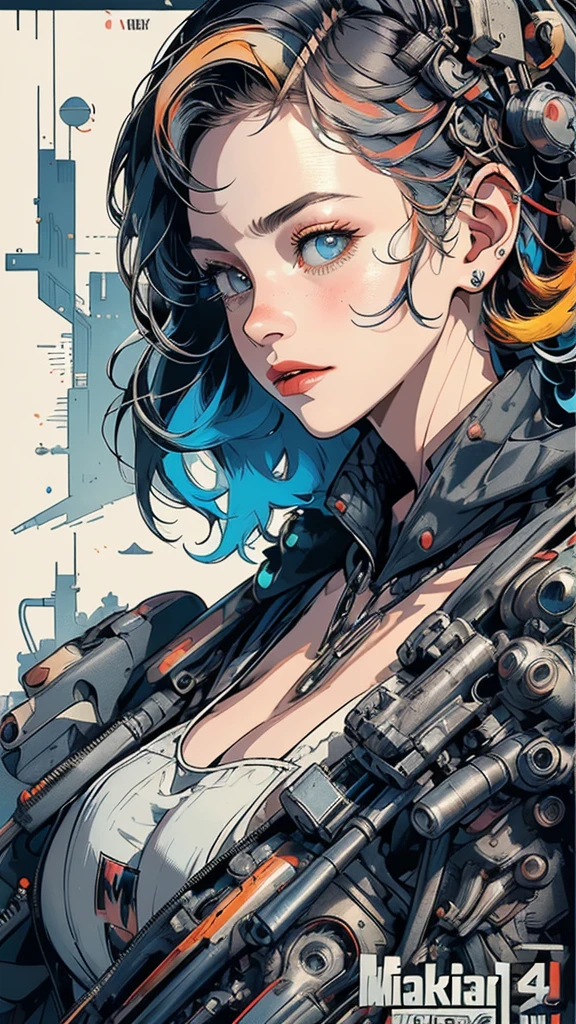 (((masterpiece, highest quality))),(((solo:1.2))),(((1girl:1.2))),32k wallpaper, very detailed, poster, vintage science fiction,(((((geometric cinematic movie poster))))), (bauhaus), shape,(((abstract))),(mid century modern),movie poster,(((((portfolio))))),(((((Close-up))))),(((((bust up))))),((((more various angle)))),(((highlight))),((((heterochromia)))),(((complete. detailed face))),(((Extremely talented))),(((((most complecated machine))))),(Cleavage),(((((unlimited mechanic Workaholic))))),(((Absolutely detailed Mighty machines background)))