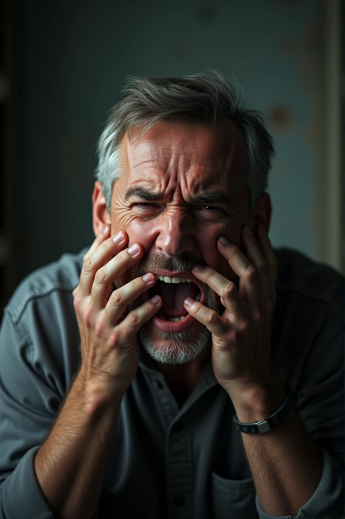 A man choking