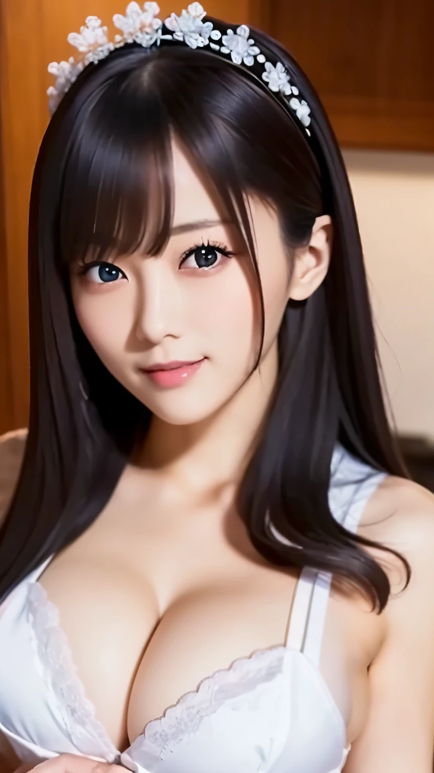 Masterpiece(1.4),Highest quality(1.5),Highest quality,8k、16K,wallpaper,Ultra-high resolution,Extremely detailed,Japanese,Beauty,sexy,glamorous,Perfect Style,maid,kitchen,(Serving food at the table),