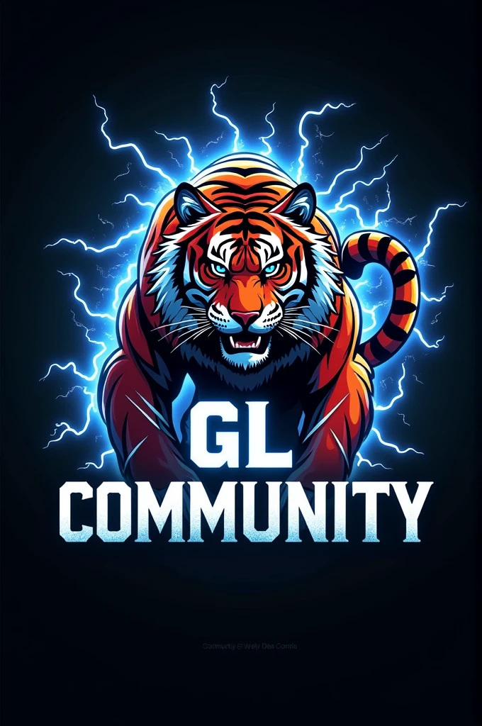 Logo export hewan harimau efek listrik
Dan ada tulisan Gl • Comunity