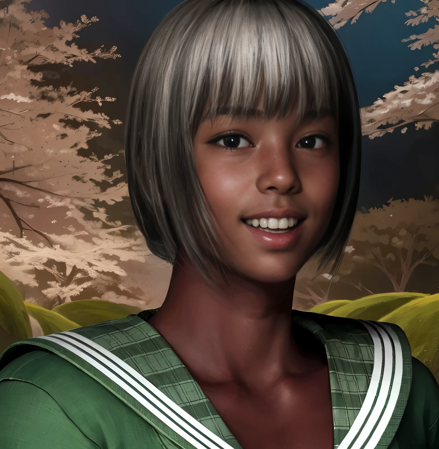 (Highest quality, masterpiece), (Beautiful 11 year old Japanese girl), (freckles:0.6), ponytail, smile, garden, Track and field athlete
