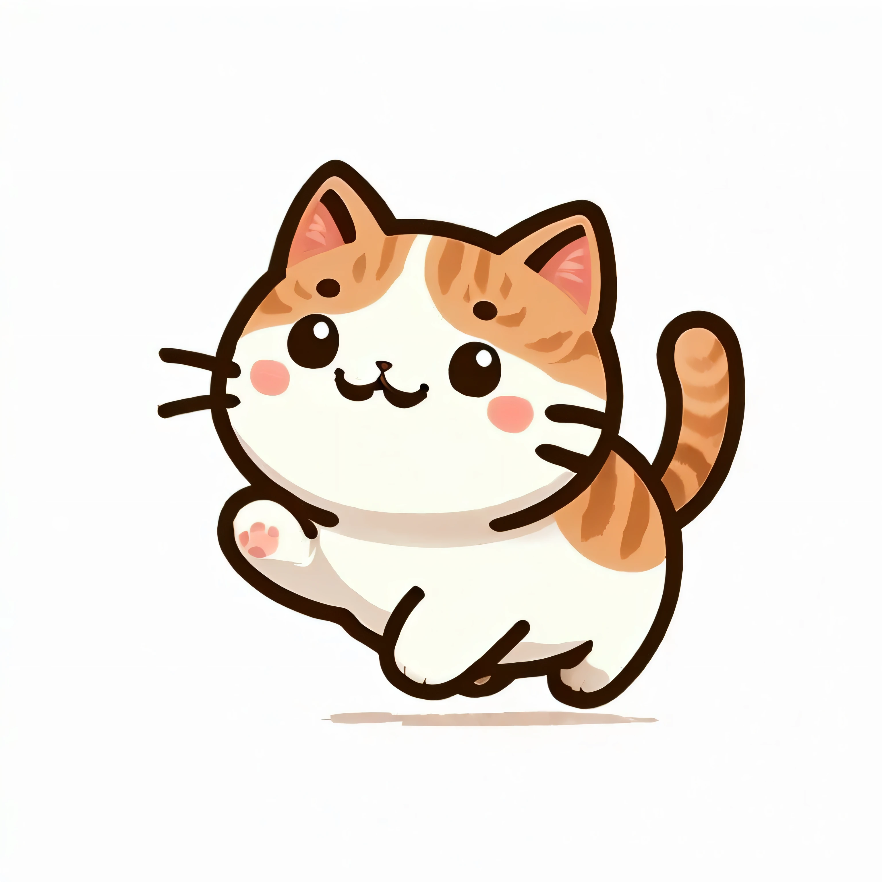 There is a cat running towards the camera and laughing, cute cat, a Cute cat, Cute cat, Fat little grey cat, Anime Cat, anime visual of a Cute cat, Happy cat, Cat Design, Chonker cat, The cat is walking, Cute cat photo, Three-haired cat, Cute cartoon characters, Running cat, Cute Characters, Cat illustration
