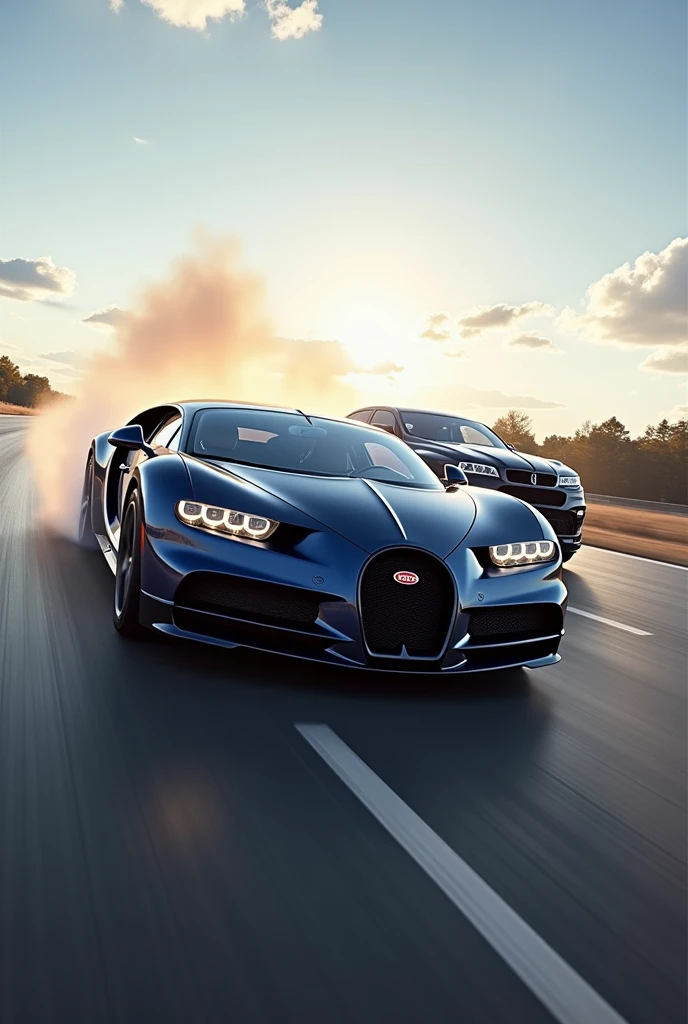 nisaan versa 2015 vs buggati varon drang race