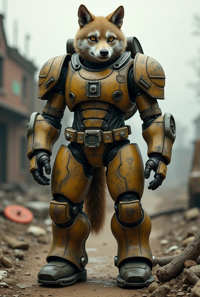 Furry using a Fallout 76's Power armor

