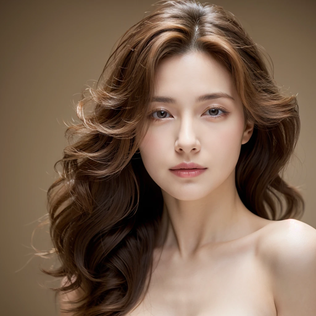 Beautiful mature woman with beautiful wavy long hair, naked, Ultra-high resolution,(Realistic:1.4), ((Highest quality)), ((masterpiece)), (be familiar with),