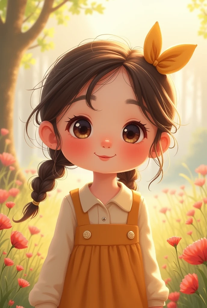 Illustration　girl　Red cheeks　
