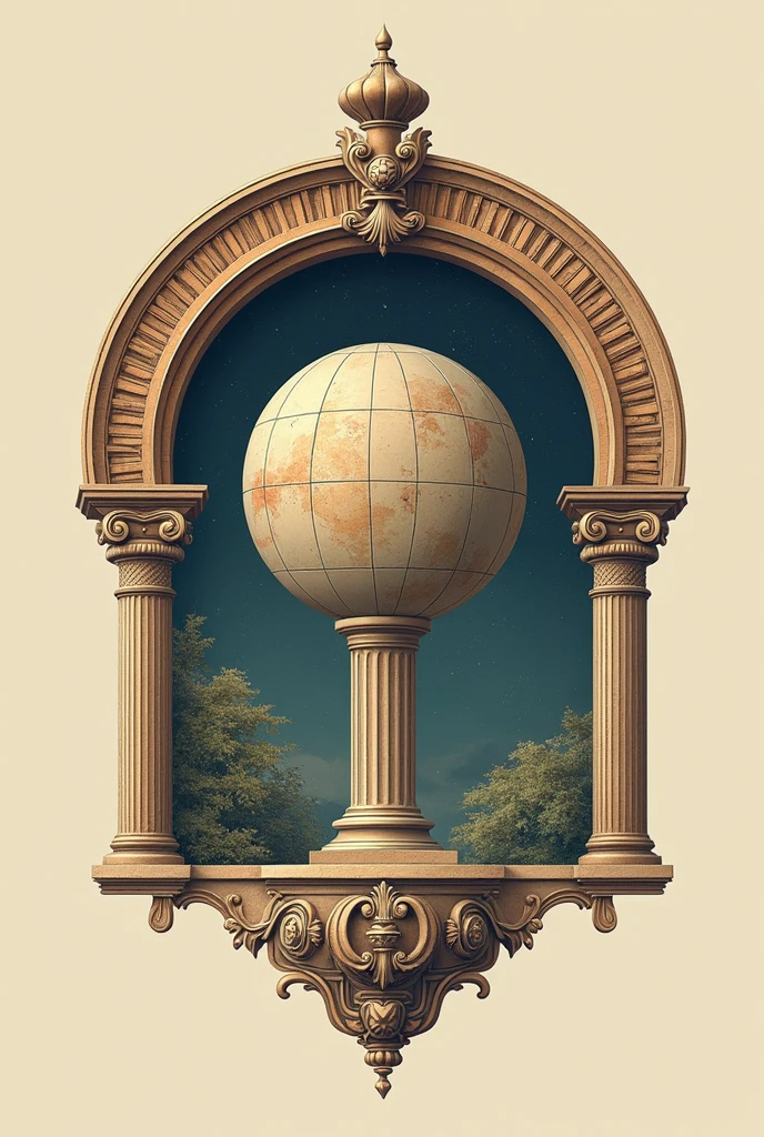 Create a logo for 'Stay Focus' that reflects the atmosphere of ancient Greek and Roman culture. Incorporate elements of classical architecture, such as columns or arches, as well as symbols associated with wisdom and concentration, such as a pencil or sphere. Use antique fonts and colors inspired by statues and mosaics of the time. The logo should be elegant and stylish, conveying a sense of calm and determination.