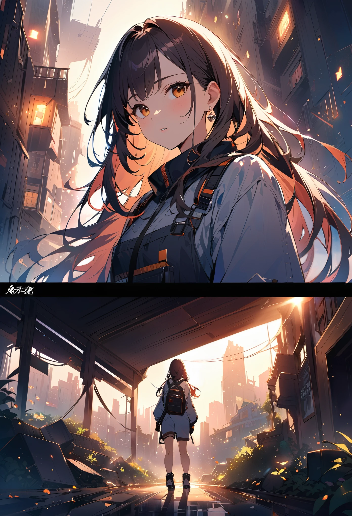 masterpiece, Highest quality, (((Ruined battlefield)))、(((A face with plenty of room to spare)))、Raising awareness, Rifle shooting, recognition vote, Grey combat suit,Carrying a weapon, One Girl, cute, (Dynamic Lighting:1.2), Cinema Lighting, Delicate facial features, Detailed eyes, Sharp pupils, Realistic student, Written boundary depth, ボケ Written boundary depth, Sharp focus, (Very detailed, bloom, Shine:1.4), Lots of little gems, (((long_hair))), Twin tails、Earrings、分けた前hair、黒hair、whole body、Ultra close-up footage、The top is transparent up to the chest.、See-through design。Dilapidated cityscape、this、The text is easier to see.。The light source is a soft light from the front....、The overall atmosphere is bright and clean....。