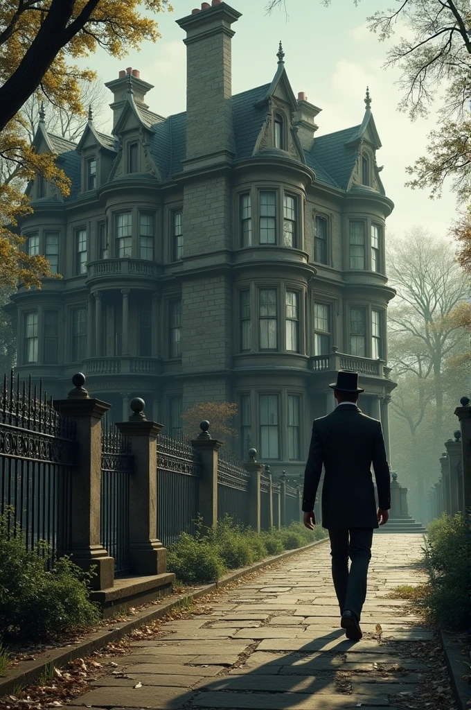 was passing in front of the old mansion