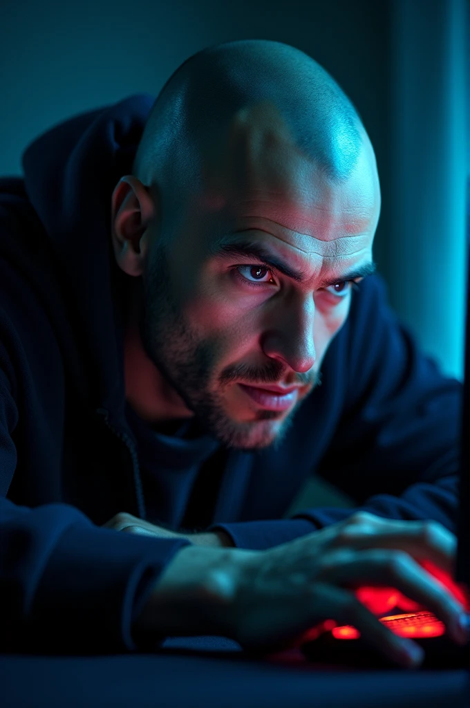 gaming bald head guy