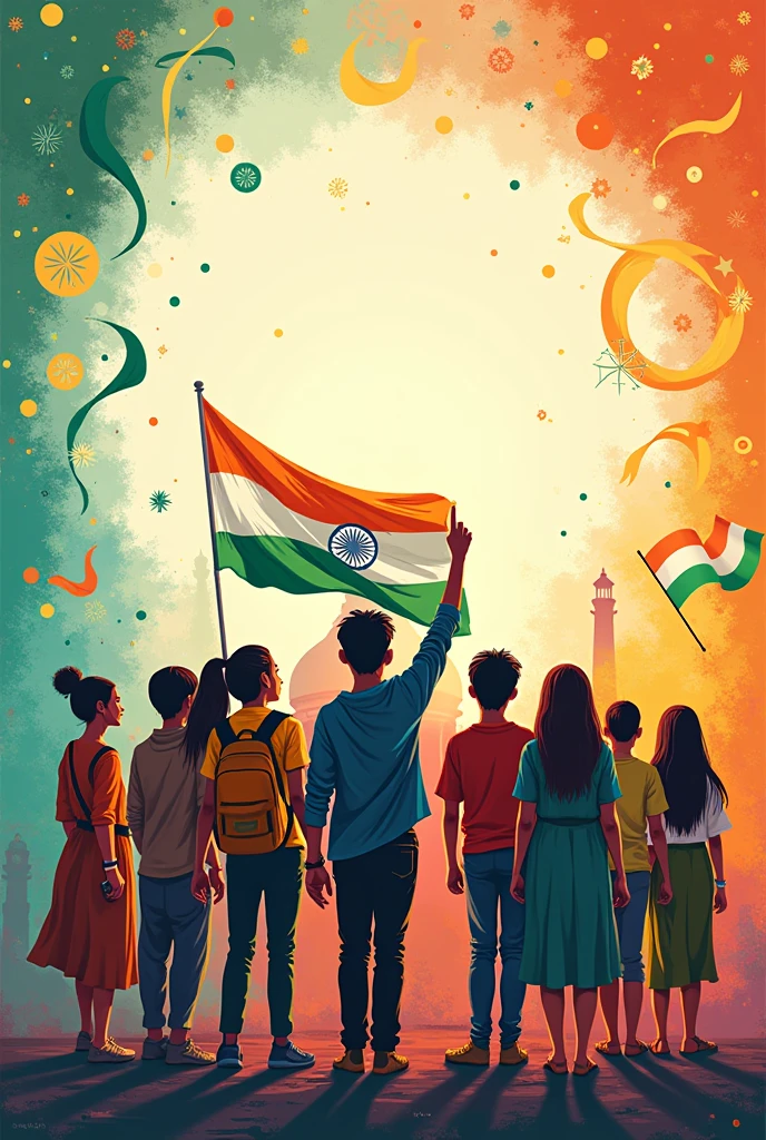 Drawing for India independence day for college students