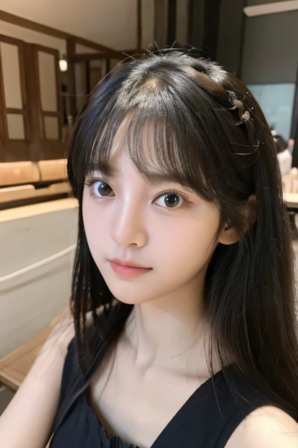 student girl korean cute face model studio photo double background her home and full body detail ((Best quality, 8k, Masterpiece :1.3)), adorable, full body, ulzzang 1 girl, youthful, delightful cute face, random hair, black hair, detailed hair, random boyish outfit, aesthetic selfie, ultra-detailed face, perfect face, extremely perfection, detailed eyes, double eyelid, big doe-eyed, black eyes, straight nose, detailed nose, long eyelashes, detailed eyelashes, v-shape face, ullzang selfie, random pose, aesthetic pose, (random aesthetic background), iphone camera selfie