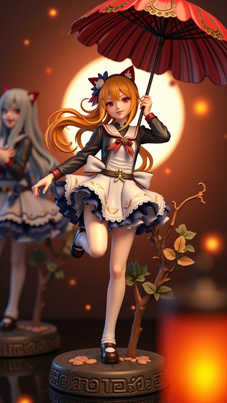 Close-up of a female statue wearing a dress and cat ears, Ayaka Genshin Impact, Also, Ayaka Games Genshin Impact, Keqing of Genshin Impact, Genshin Impact Mid-Range, anime figuAlsoe, Half Yamada, Anime Figures, kagamine Also, yu - no, Pop-up Parade Figures, Portrait Shot, pvc figuAlsoe