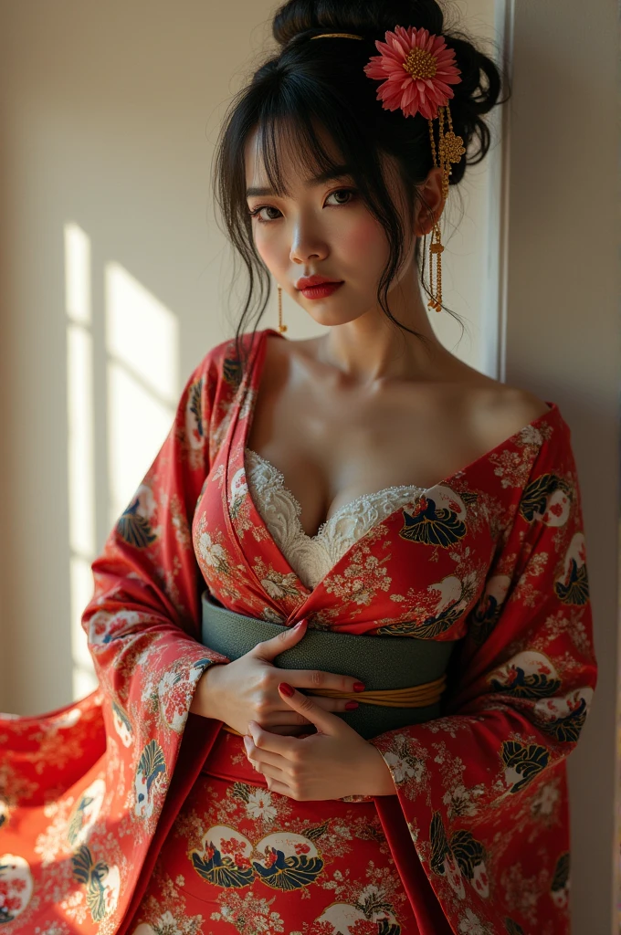 Kimono busty beauty