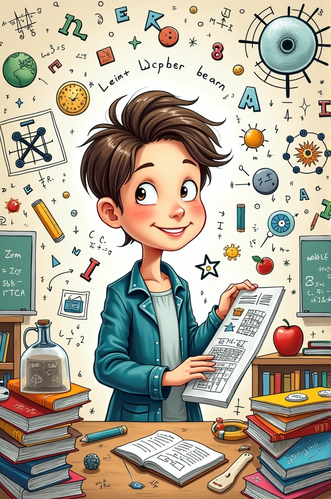 A poster making hand drawn on mathematics in daily life