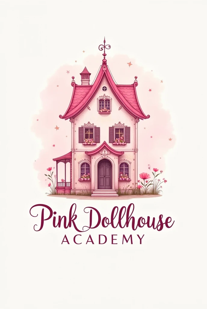 Pink Dollhouse academy logo
