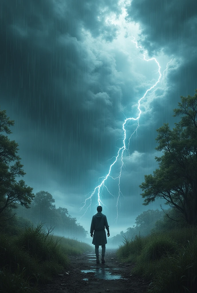 One day, a fierce storm rolled in,