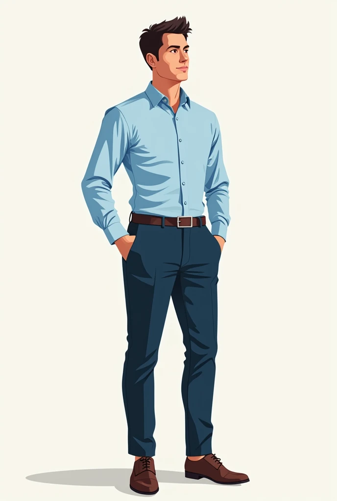 Clipart of mens corporate dressing. Blue shirt