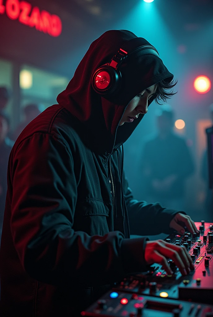 picture for someone who make club music, no face, writing Aprox 