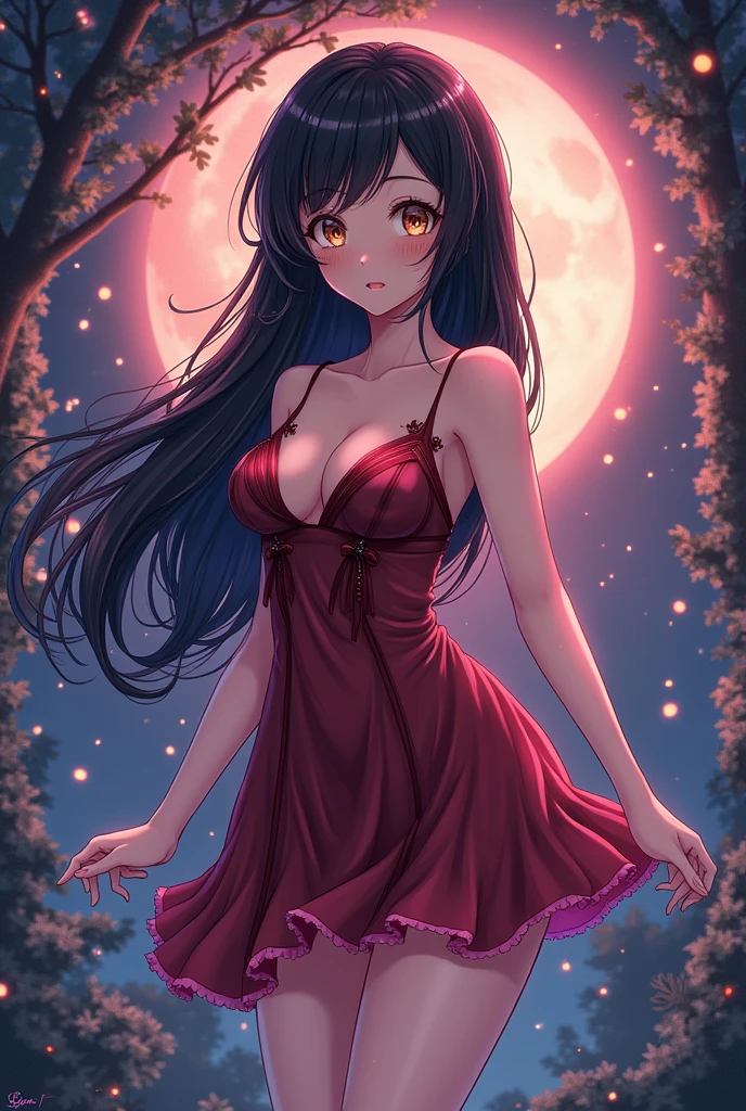 Anime girl with black long hair with bangs, brown eyes, hourglass waist, healthy slim, pretty, attractive, cute, 164cm, with jujutsu kaisen artstyle, small boobs, jujutsu kaisen artstyle!, hot