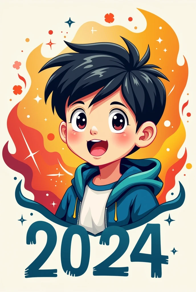 You are a freshman in the first grade of Hunchun No. 1 Senior High School in 2024，Please design a class emblem based on your own situation，Please highlight your youthful energy and enthusiasm for learning，Don&#39;t have characters，